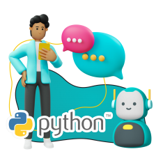 Умный чат-бот на Python - КИБЕРшкола программирования для детей, компьютерные курсы для школьников, начинающих и подростков - KIBERone г. Краснообск
